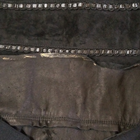 VTG Marcello Soltan Women's Black Suede Leather Mini Skirt Sz Vtg 3/Small Tiered - Picture 7 of 7